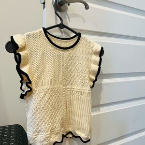 Cream knit top